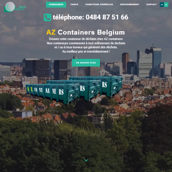 AZ Containers Website Interface